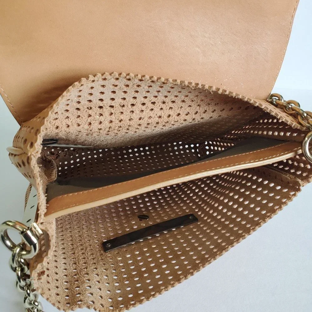 Ann Taylor Leather and Metal Cross Body Purse - Picture 6 of 10